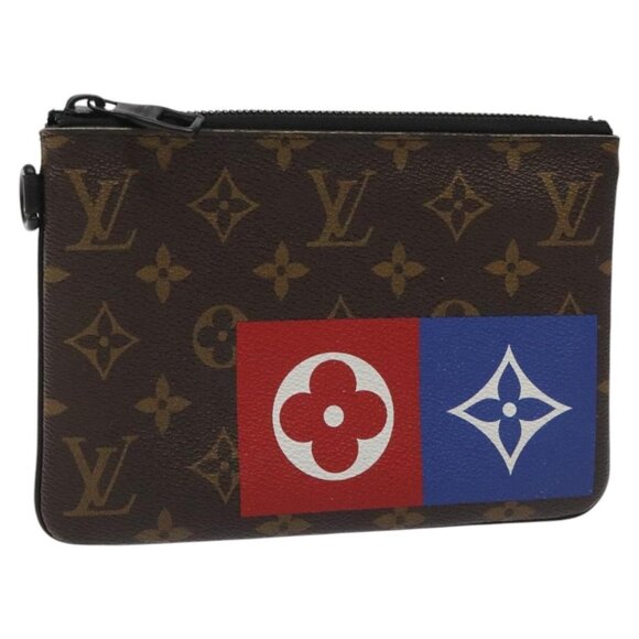 LOUIS VUITTON Monogram Zipped Pouch M67814 LV Auth KD010 - Picture 1 of 16